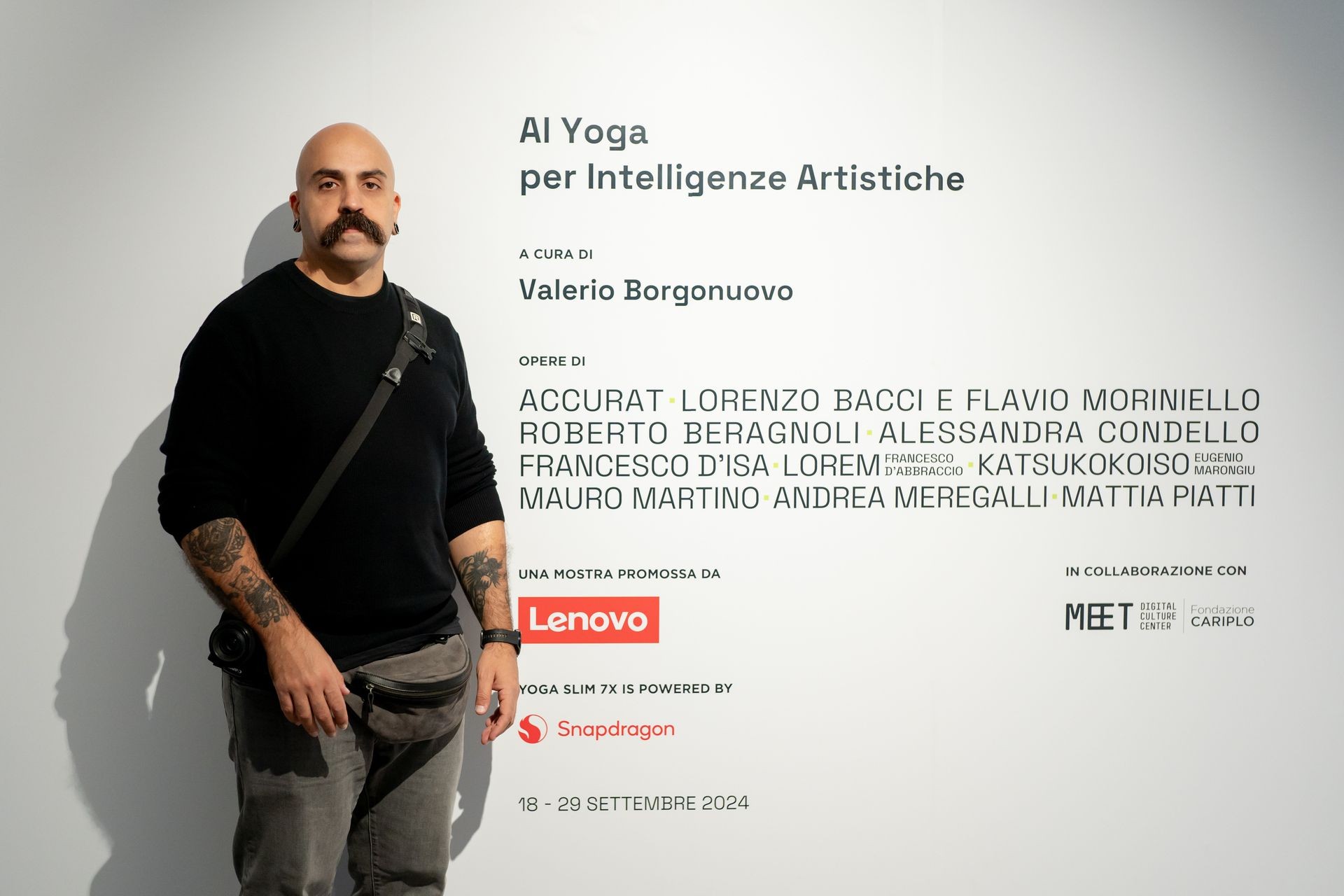 "AI Yoga per Intelligenze Artistiche" Exhibition at Meet in Milano and promoted by Lenovo