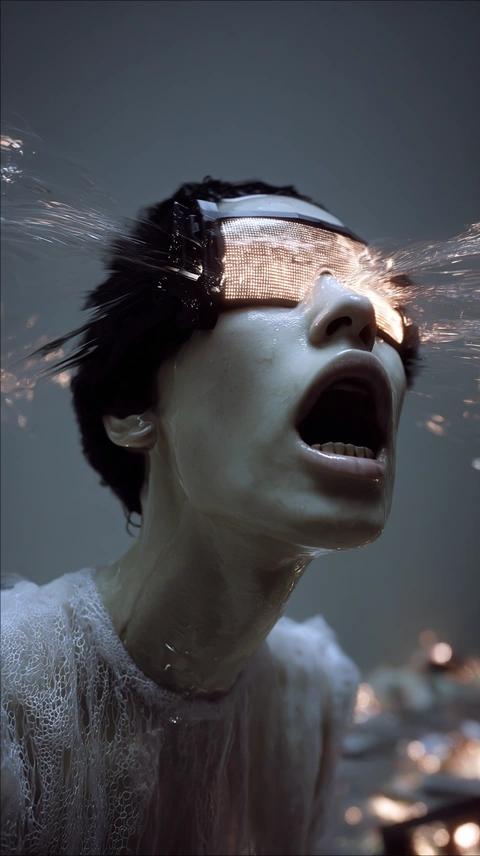 A glow across a face